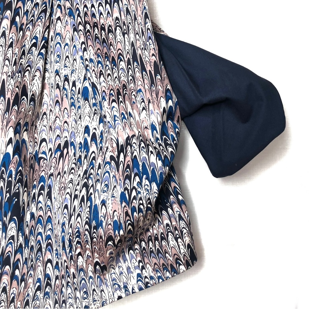French Connection Richie Desert Lily Abstract Print Boatneck A-Line Sheath Dress - Picture 11 of 15